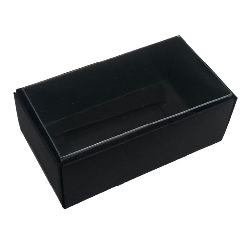Rectangle Box 2 Black Clear Lid