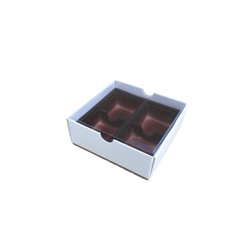 Choc Box 4 White Base, Clear Lid and Tray