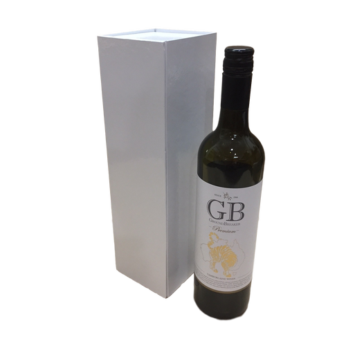 Magnetic Collapsible Wine Box Gloss White - Square Front